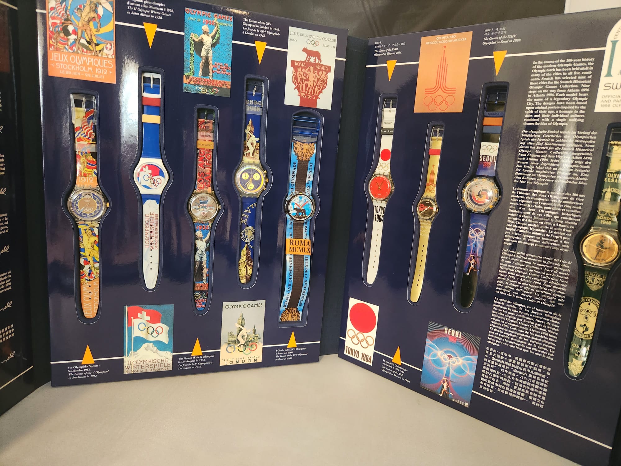 RARE Swatch Olympic Games Set 1996 - #1729/9999 Limited Edition, 9 Pieces NOS